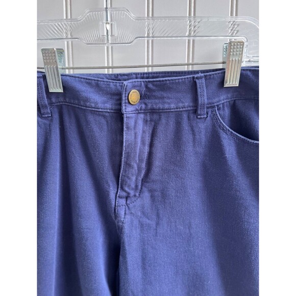 Coldwater Creek Natural Fit Cropped Leg Pants Women Sz 10 Blue Straight Leg - Picture 3 of 6